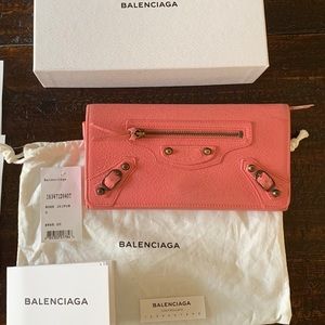 Authentic Balenciaga City wallet in Rose Jaipur